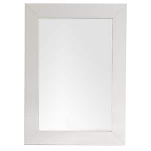 Weston 27 in. W x 38 in. H Framed Rectangular Beveled Edge Bathroom Vanity Mirror in Bright White