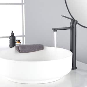 Ami 12.4 in. H Single Handle Single-Hole Bathroom Faucet in Matte Black
