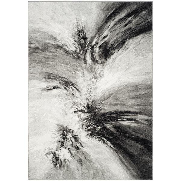 SAFAVIEH Glacier Gray/Multi 8 ft. x 10 ft. Abstract Area Rug