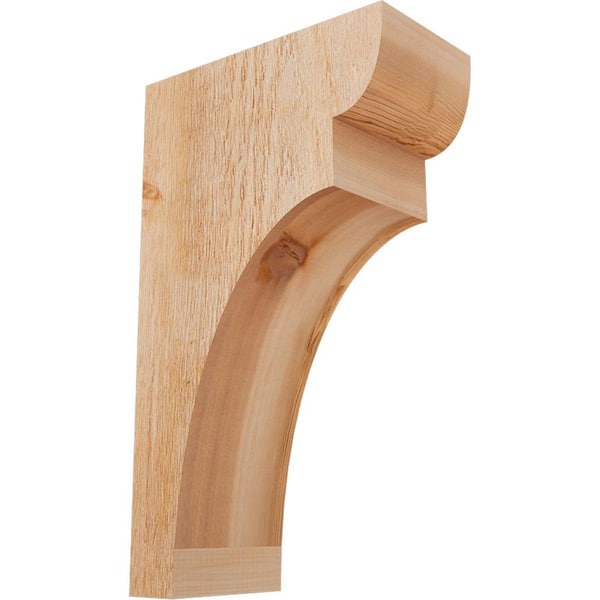 Ekena Millwork 6 in. x 12 in. x 20 in. Western Red Cedar Yorktown Rough Sawn Corbel