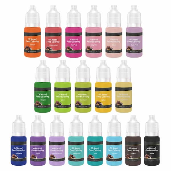 Oil Based Food Coloring Set of 20 Colors for Chocolate, Candy Melts, Frosting, and Cake Decorating Edible