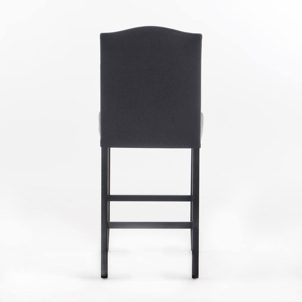 Merritt Dark Charcoal and Wood Extra Tall Counter Stools, Set of 2
