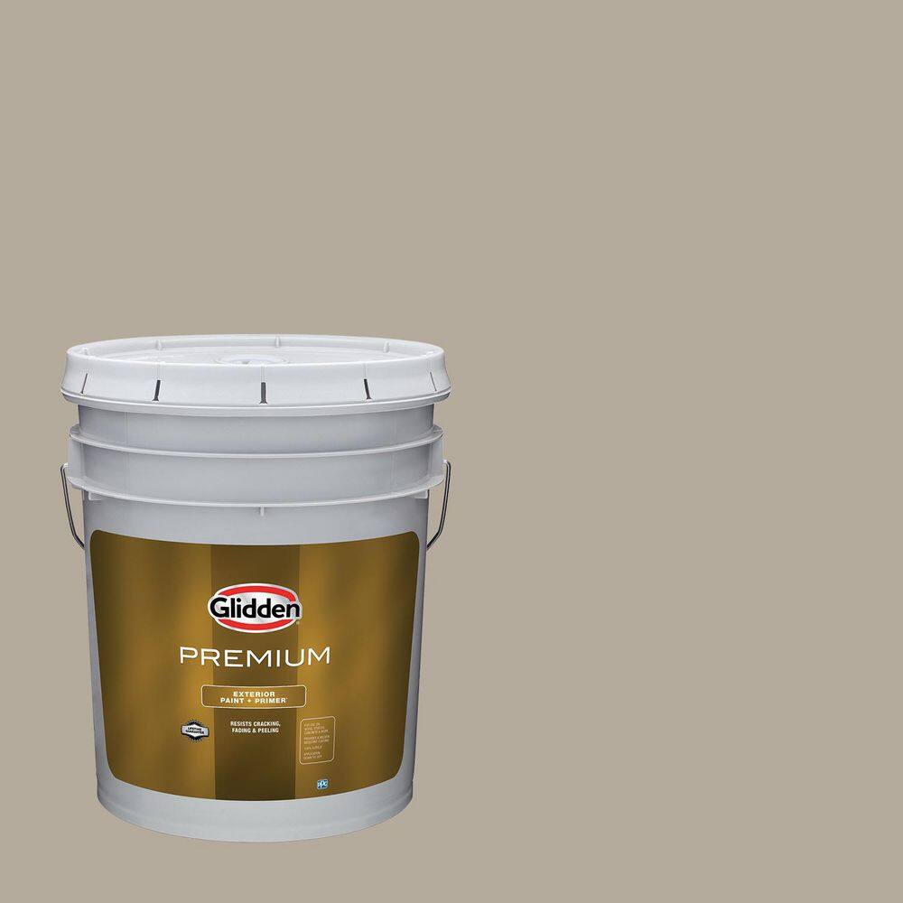 Glidden Premium 5 gal. Desert Dune Satin Exterior Latex Paint