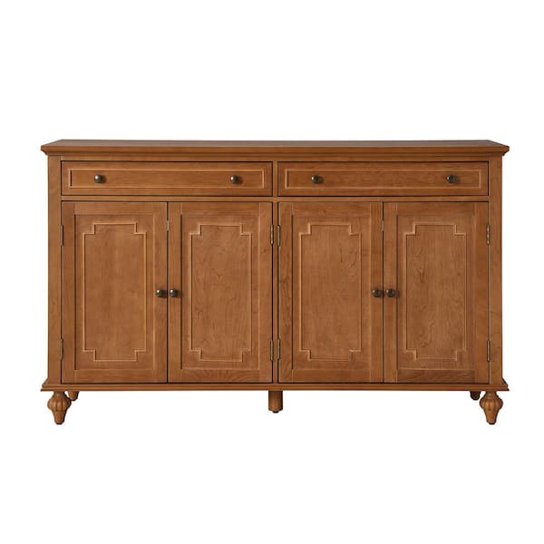 JAYDEN CREATION Rebecca Acorn MDF 58 in. W Traditional 2-Drawer Sideboard with Adjustable Shelves