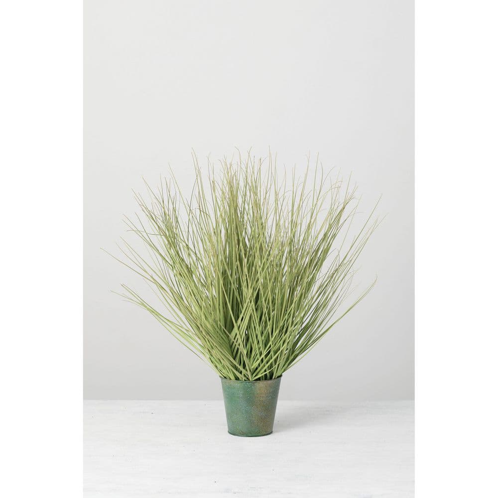 SULLIVANS Artificial 22" Potted Onion Grass 0622POT The Home Depot