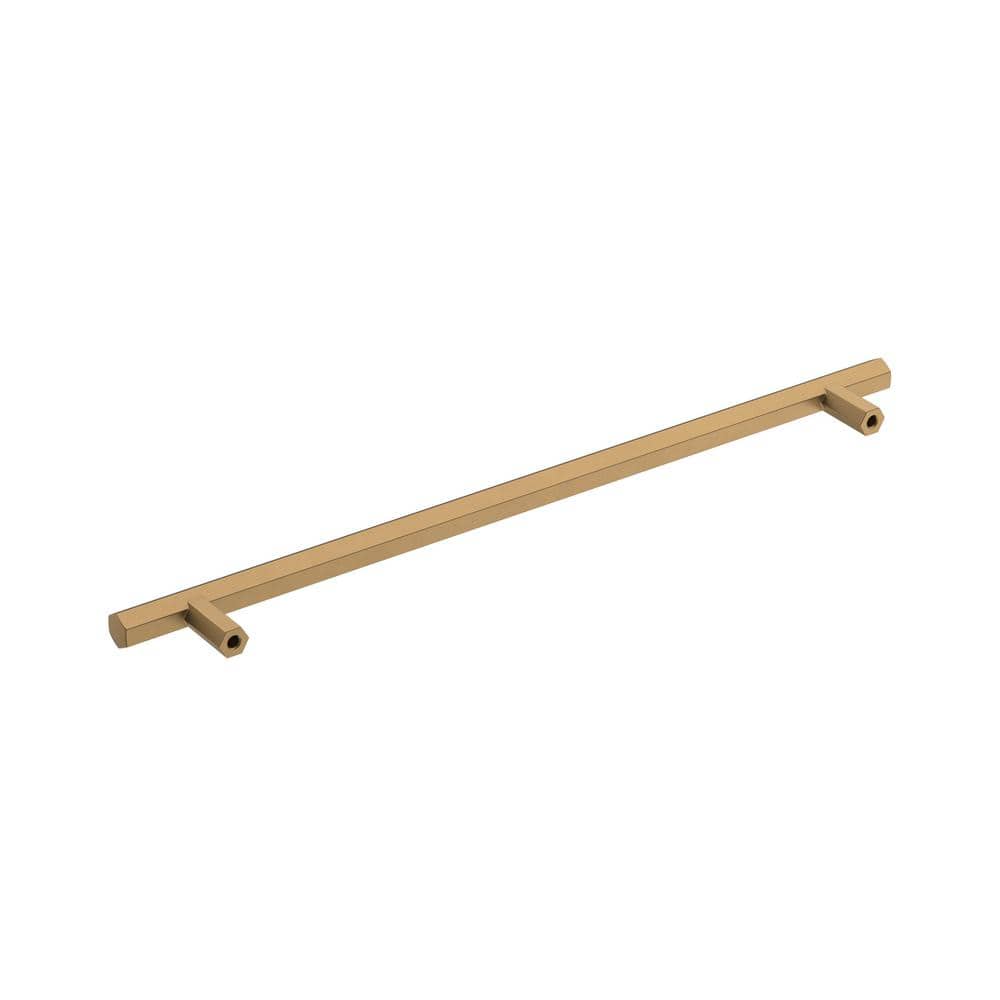 Champagne Bronze Modern Polished Bar Cabinet Pull with Mounting Hardware