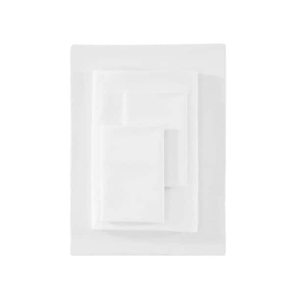 VW 1000 Thread Count 4-Piece White Sateen King Sheet Set