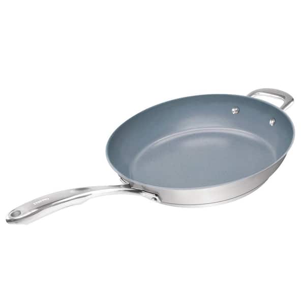 6 Qt Nonstick Deep Frying Pan with Lid,12.5 Inch Skillet Saute Pan  Induction Coo
