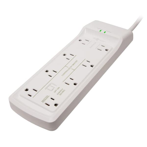 CE TECH 4 ft. 8-Outlet Energy Saving Surge Protector