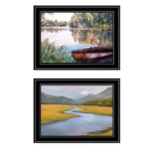 "Serene Water" 2-Pcs by Bluebird Barn and William Hawkins Framed Nature Art Print 19 in. x 15 in.