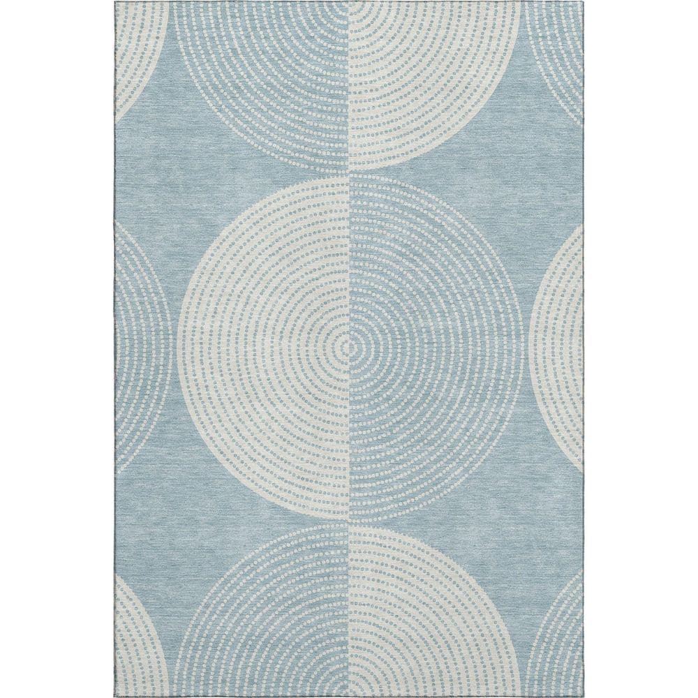 Mayfield Premium Machine Washable Abstract AMF2275 Denim 9 ft. x 12 ft. Area Rug price history on PriceWatchPro