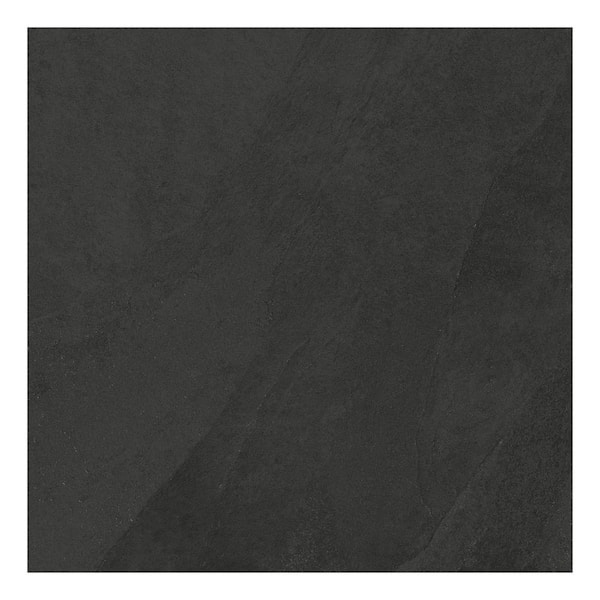 Giorbello Hurricane Italian Porcelain 24"x 24"x 9mm Floor and Wall Tile Case- Black (3 PCS, 12 Sq. Ft.)