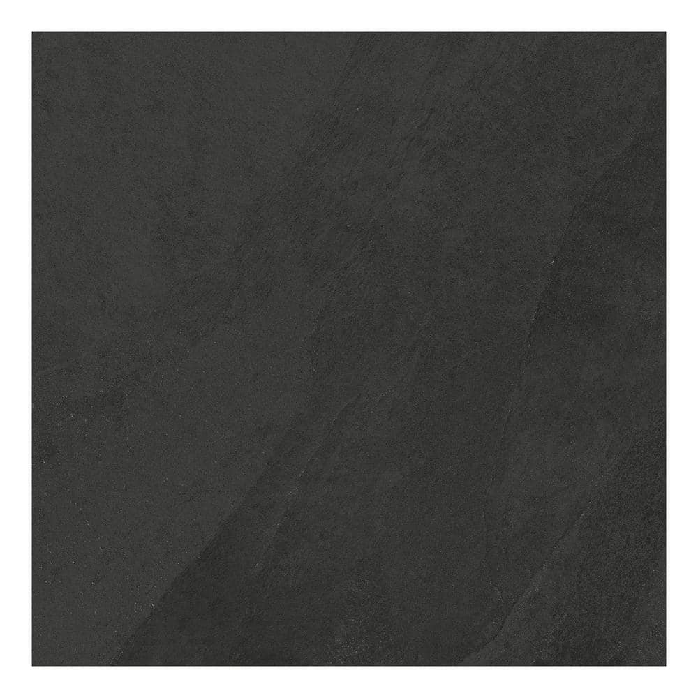 Hurricane Italian Porcelain 24 in. x 24 in. x 9mm Floor and Wall Tile Pallet-Black (15 Pcs, 60 sq. ft. / Pallet) price history on PriceWatchPro