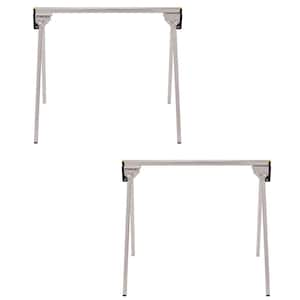 31 in. W x 29 in. Folding Metal Sawhorse (2 Pack)