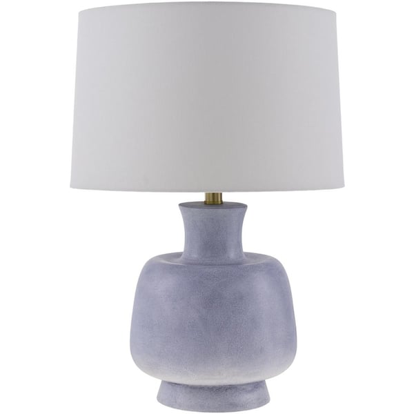 Livabliss Belton BLT-001 22 in. H x 15 in. W x 15 in. D Accent Table Lamp, Blue