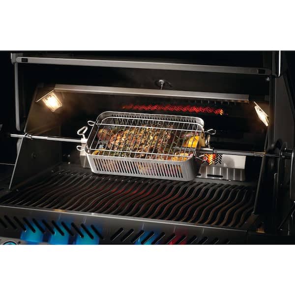 Stainless Steel Adjustable Grill Rotisserie Basket