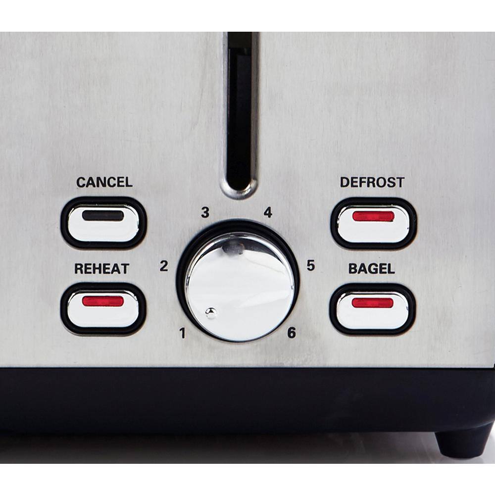 Stainless Steel 2-Slice Wide Slot Toaster with Crumb Tray