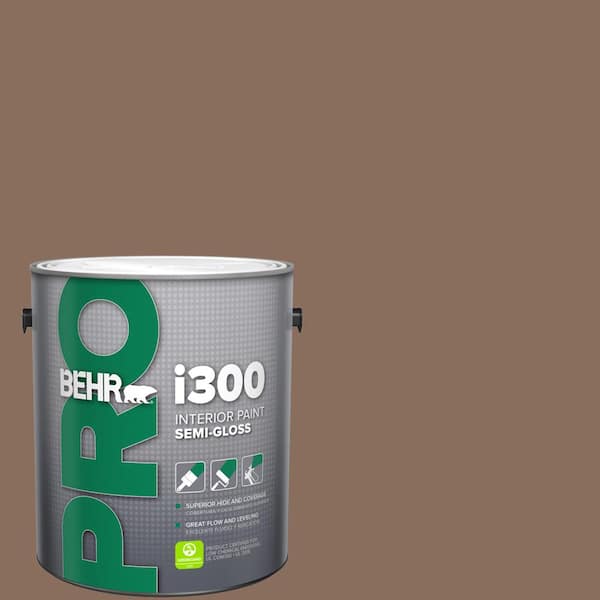 1 gal. #N190-6 Nut Brown Semi-Gloss Interior Paint