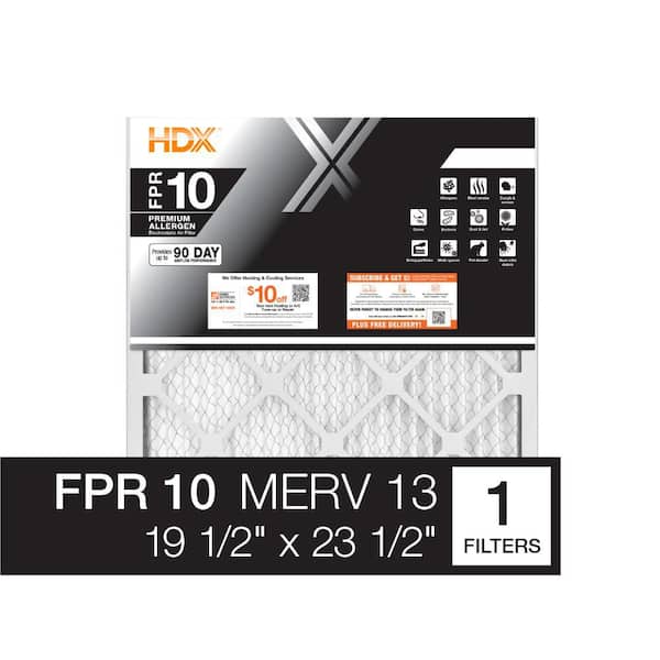 HDX 19.5 in. x 23.5 in. x 1 in. Premium Pleated Air Filter FPR-10, MERV-13