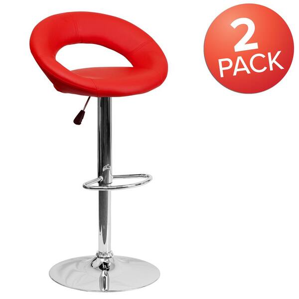 red bar stool set of 2