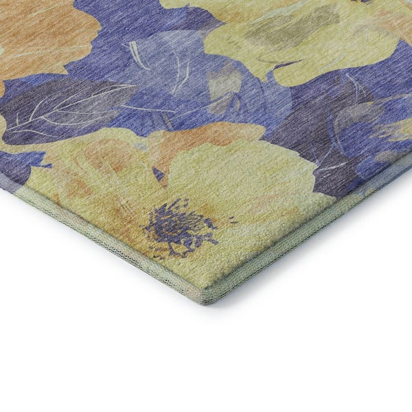 Mayfield Premium Machine Washable Abstract AMF1542 Wheat 2 ft. 3 in. x 7 ft. 6 in. Runner Rug