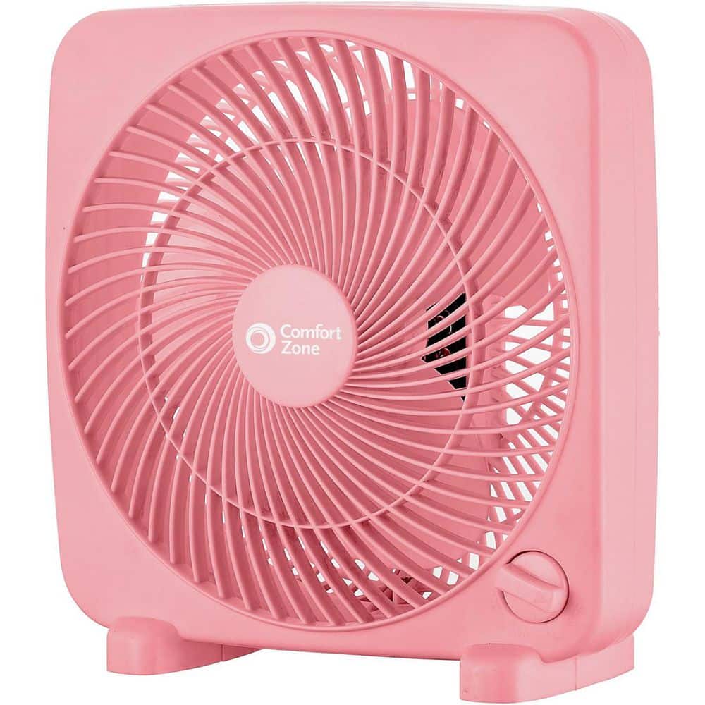 9 in. 3 Speed Electric Desktop Box Fan in Pink price history on PriceWatchPro