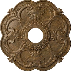 1-1/2 in. x 18 in. x 18 in. Polyurethane Rotherham Ceiling Medallion, Rubbed Bronze
