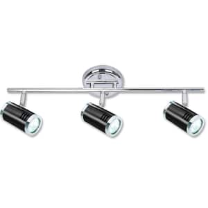 Ricardo Collection 3-Light Black and Chrome Track Lighting Fixture