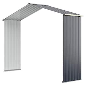 9.1 ft. W x 2.1 ft. D Peak Metal Shed with 19.11 sq.ft.