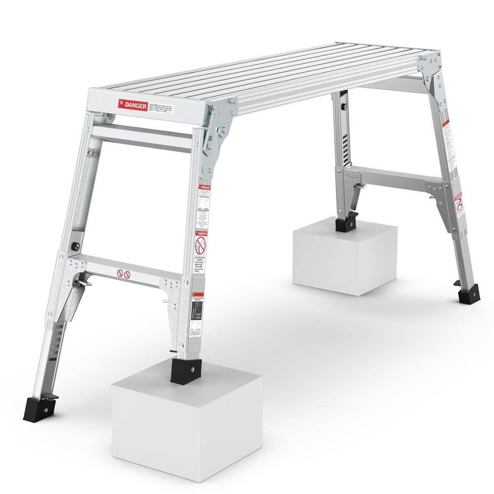 1.83 ft. x 2.5 ft. Height Adjustable  Folding Portable Step Ladder Stool Work Bench(2.29 ft. Reach) price history on PriceWatchPro