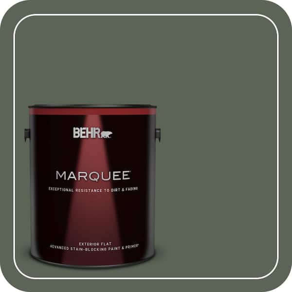 BEHR MARQUEE 1 gal. #T13-16 Pine Cone Pass Flat Exterior Paint & Primer