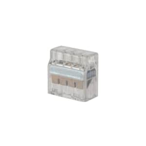 22-12 AWG, 4-Wire Push In Connector, Clear (75-Pack)