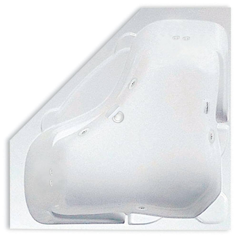 Preakness 60 in. Acrylic Drop-In Whirlpool Bathtub with Center Drain Corner