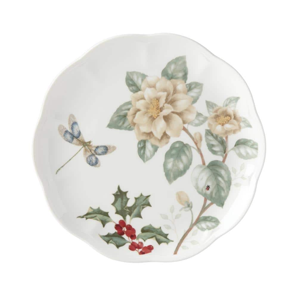 Butterfly Meadow Holiday 12-Piece Porcelain Dinnerware Set for 4