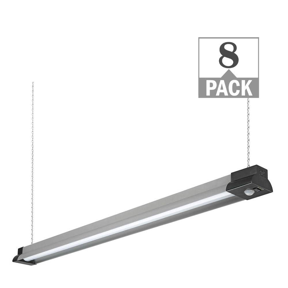 ETI LIGHTING 3.3 Ft. 64-Watt Equivalent Motion Sensing Linkable Black ...