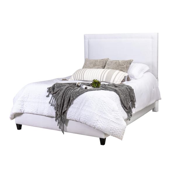 Leffler Home River White King Upholstered Panel Bed