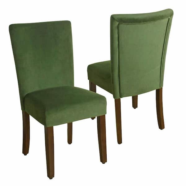Homepop Parsons Green Velvet Upholstered Dining Chair (Set of 2)