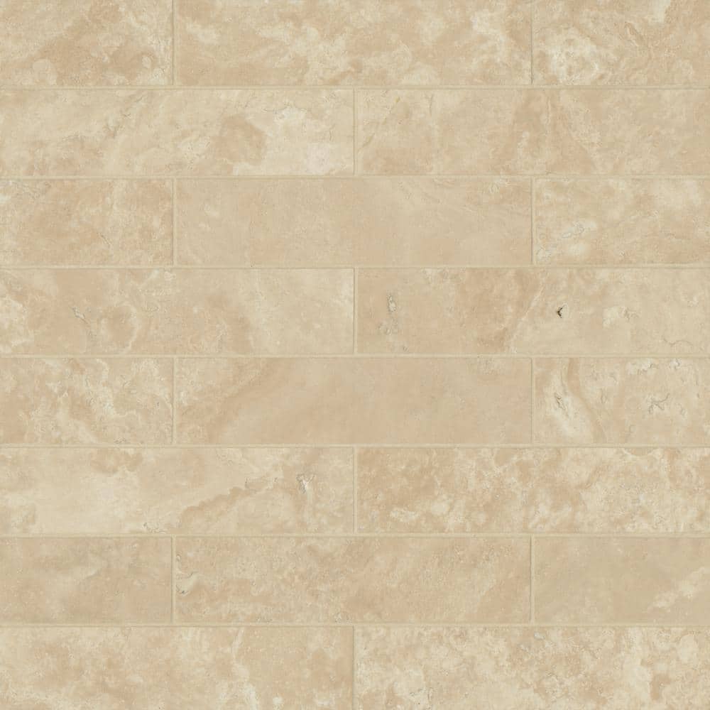 Durango 3 in. x 12 in. Brushed Durango Travertine Stone Look Subway Tile (10.0 sq. ft. /Case) price history on PriceWatchPro