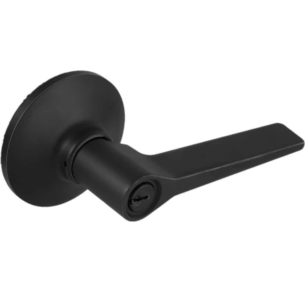 Defiant Freedom Matte Black Keyed Entry Door Handle Lexk00b The Home Depot 6284