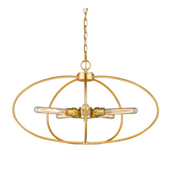 Unbranded Nabul 3-Light Chrome Shaded Island Pendant Light with Chrome and Crystal Shade with No Bulbs Included
