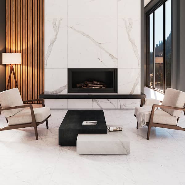 Magnifica The Thirties Square 30 in. x 30 in. Honed Luxe White Porcelain Tile (18.16 sq. ft. /Carton)
