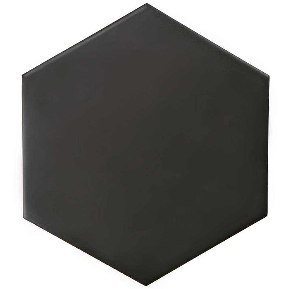 Hexatile Matte Nero 7 in. x 8 in. Porcelain Floor and Wall Take Home Tile Sample price history on PriceWatchPro