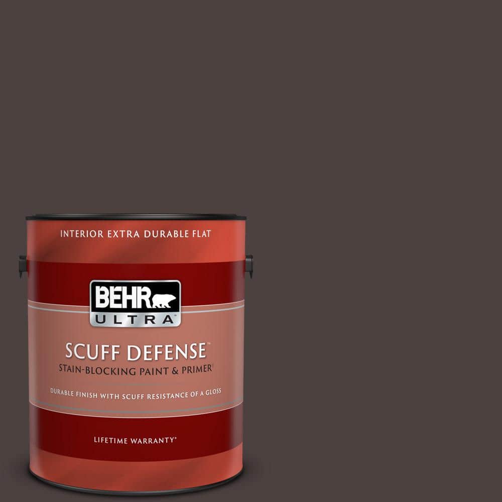 BEHR ULTRA 1 gal. PPU520 Sweet Molasses Extra Durable Flat Interior Paint & Primer 172301