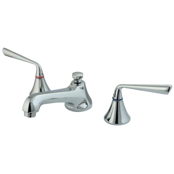 Kingston Brass Modern 8 in. Widespread 2-Handle Bathroom Faucet in Chrome