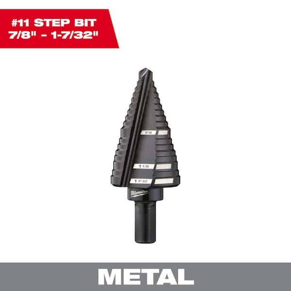 Milwaukee 7/8 in. - 1-7/32 in. #11 Black Oxide Step Drilll Bit (13-Steps)