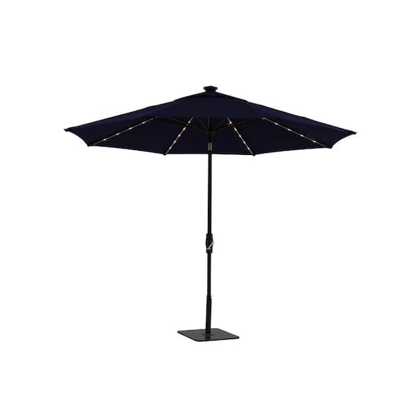 DIRECT WICKER 10 ft. Octagon Market Patio Umbrella in Dark Blue