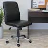 BOSS Office Products High Back Desk Chair Grey Vinyl Chrome Frame and Base  Ribbed Styling Cushion Padded Arms Pnuematic Lift B696CRB-GY - The Home  Depot