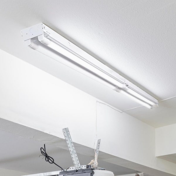 96 in. 7200 Lumen T8 LED Tube Non-Dimming White Strip Light 5000K, 4-Tubes Included