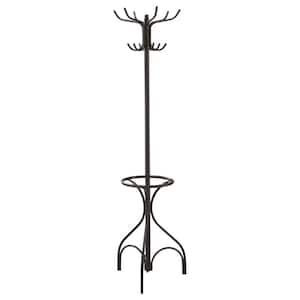 Black Coat Rack with Umbrella Holder