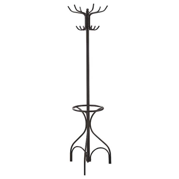 Coaster Black Coat Rack with Umbrella Holder